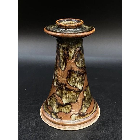 BCP Studio Pottery Ceramic Glazed Hand Crafted Candlestick 4 3/4” - Picture 8 of 10